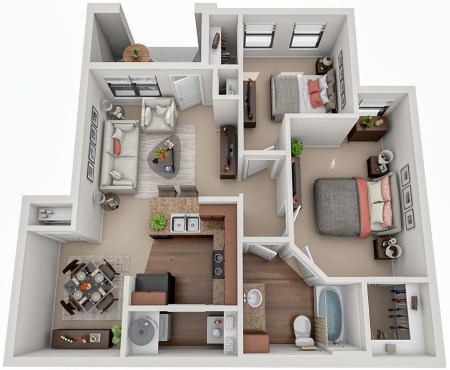 B1L - Two Bedroom / One Bath