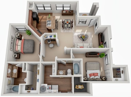 B3L - Two Bedroom / Two Bath